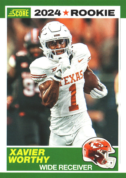 2024 Panini Score Xavier Worthy Rookie #1 Kansas City Chiefs