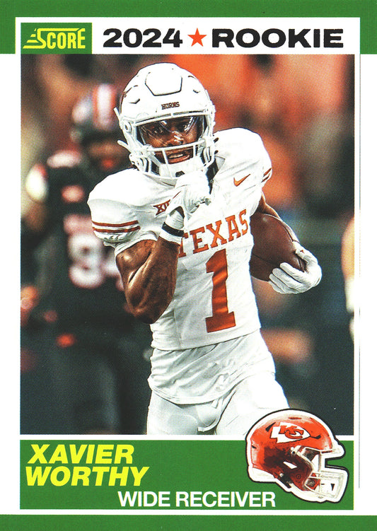 2024 Panini Score Xavier Worthy Rookie #1 Kansas City Chiefs