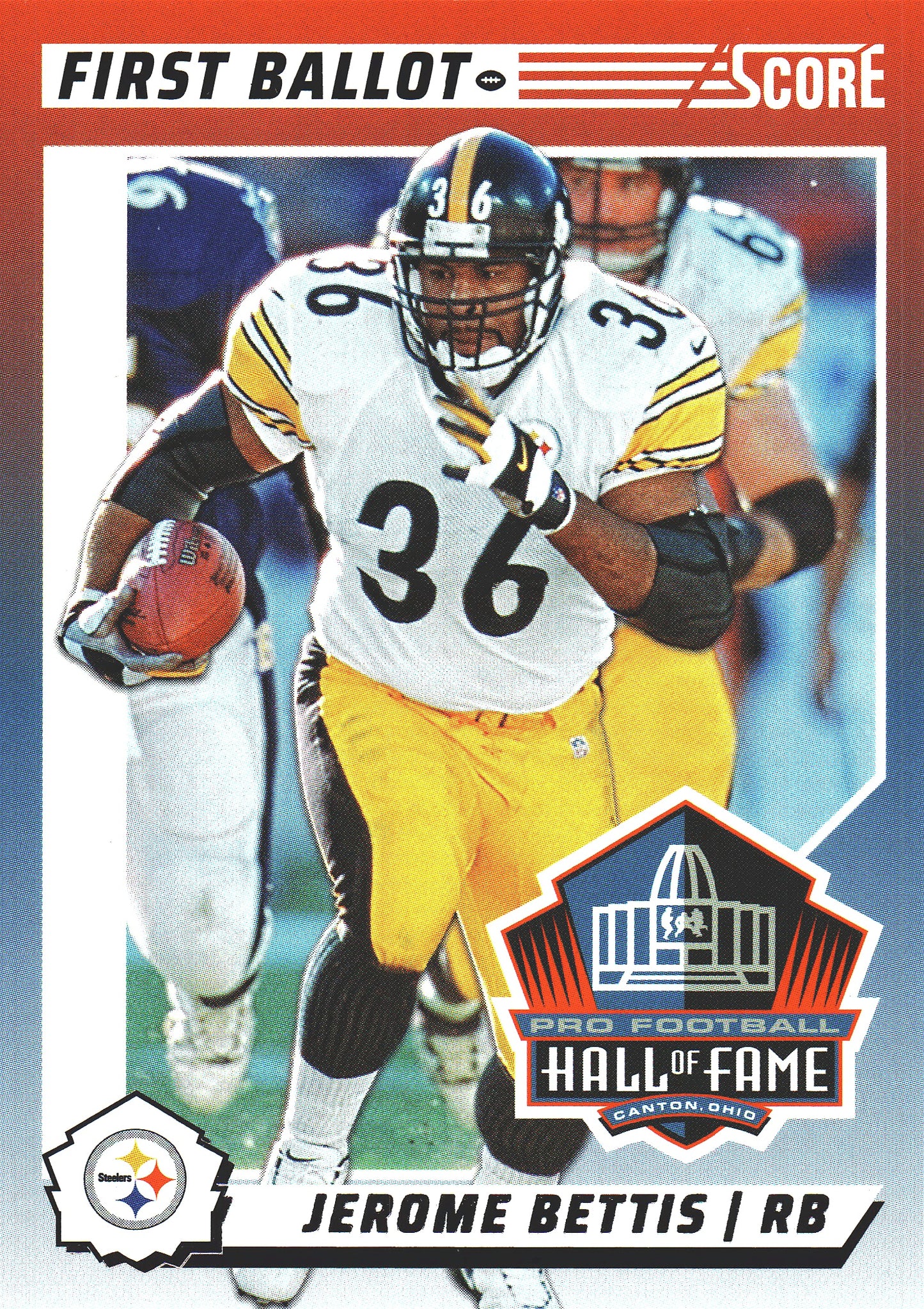 2024 Panini Score Jerome Bettis First Ballot #10 Pittsburgh Steelers