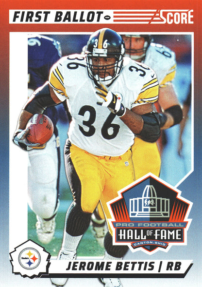 2024 Panini Score Jerome Bettis First Ballot #10 Pittsburgh Steelers