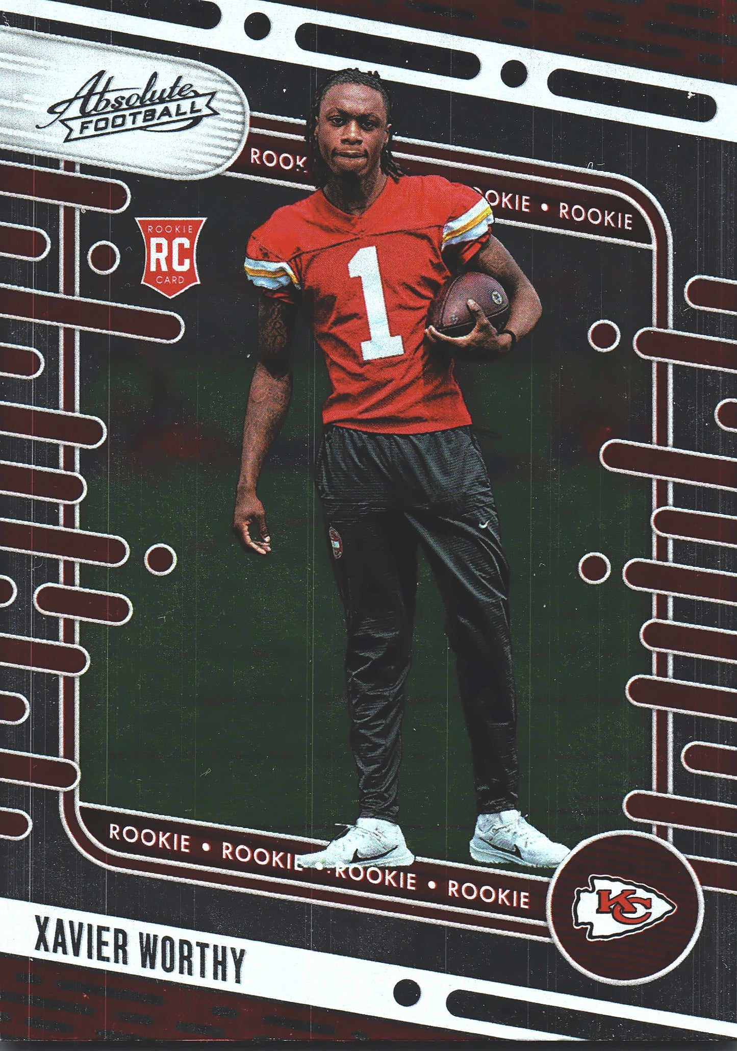 2024 Panini Absolute Xavier Worthy RC #28 Kansas City Chiefs