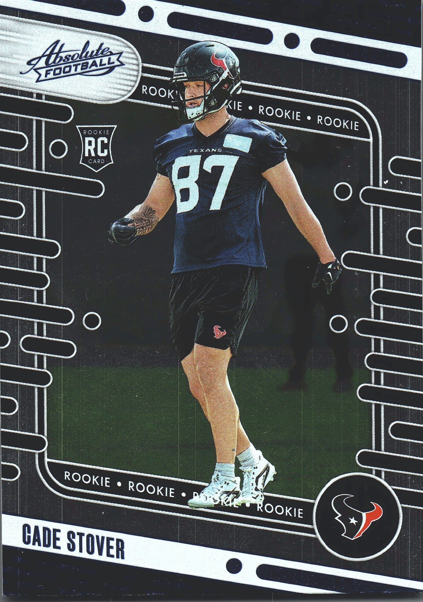 2024 Panini Absolute Blue Parallel Cade Stover RC #185 Houston Texans