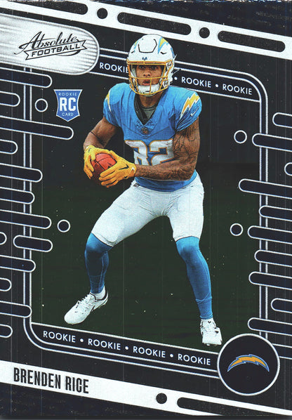 2024 Panini Absolute Brenden Rice RC #199 Los Angeles Chargers