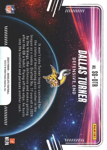 2024 Panini Absolute Star Gazing Dallas Turner #SG-DTR Minnesota Vikings