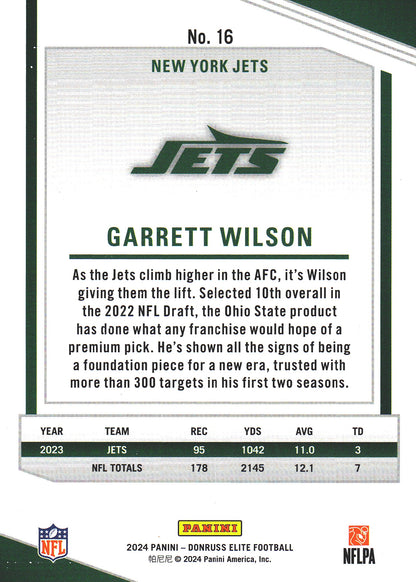 2024 Panini Donruss Elite Garrett Wilson #16 New York Jets