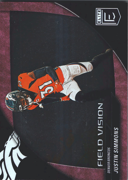 2024 Panini Donruss Elite Pink Justin Simmons #10 Denver Broncos