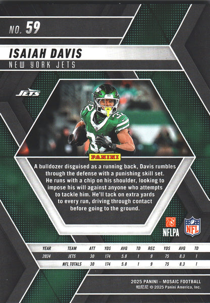 2025 Panini Mosaic Isaiah Davis #59 New York Jets