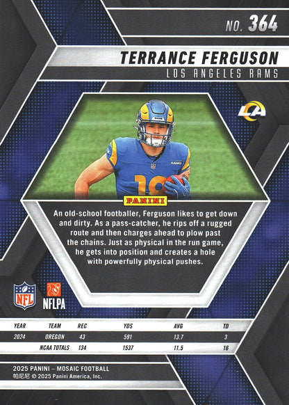 2025 Panini Mosaic Terrance Ferguson RC #364 Los Angeles Rams