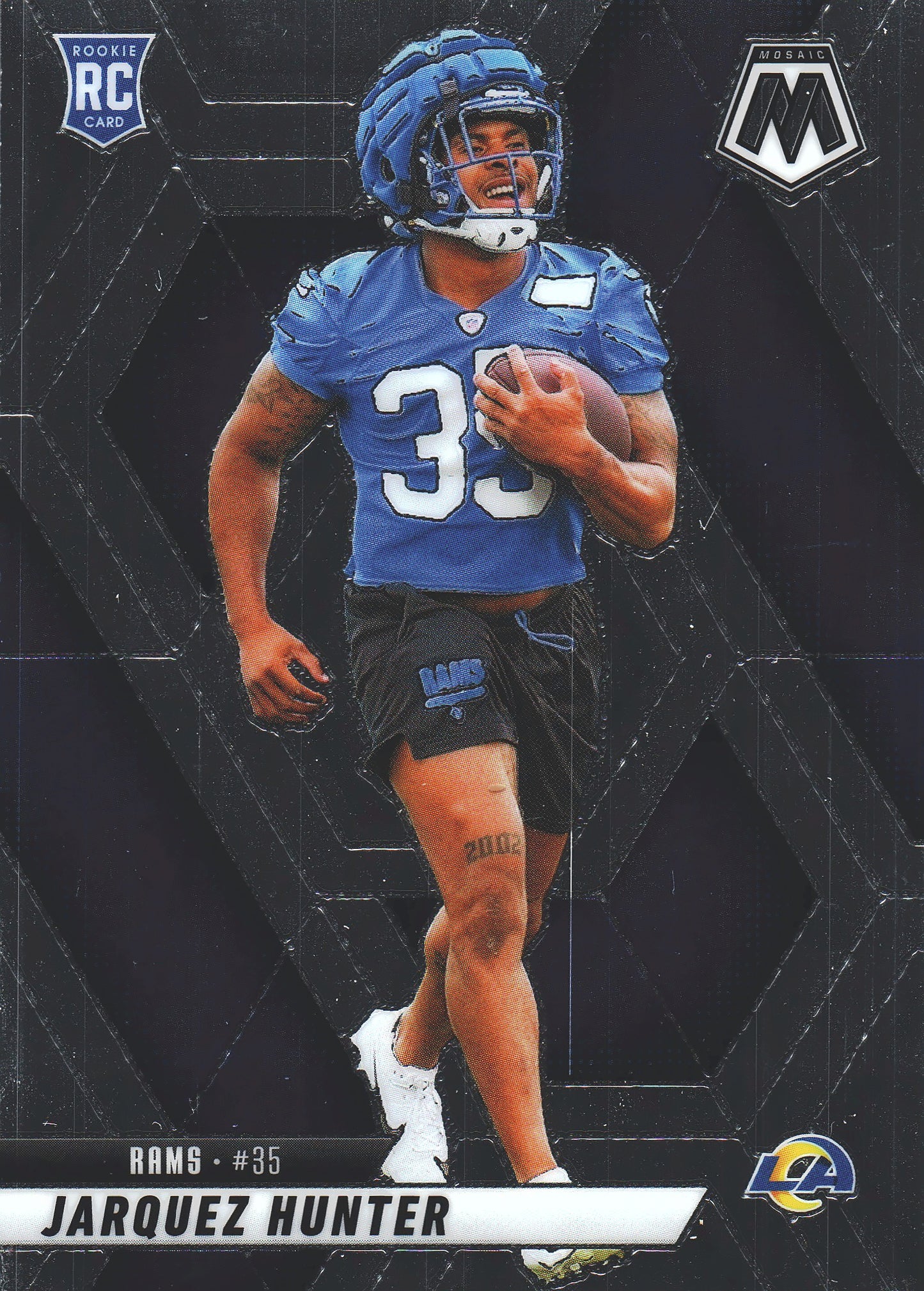 2025 Panini Mosaic Jarquez Hunter RC #380 Los Angeles Rams
