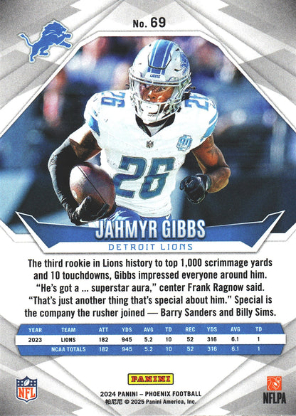 2024 Panini Phoenix International Jahmyr Gibbs #69 Detroit Lions
