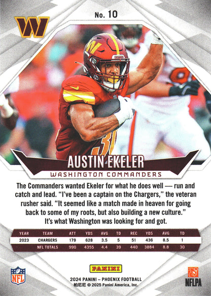 2024 Panini Phoenix International Austin Ekeler #10 Washington Commanders