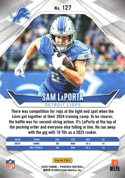2024 Panini Phoenix International Sam LaPorta #127 Detroit Lions