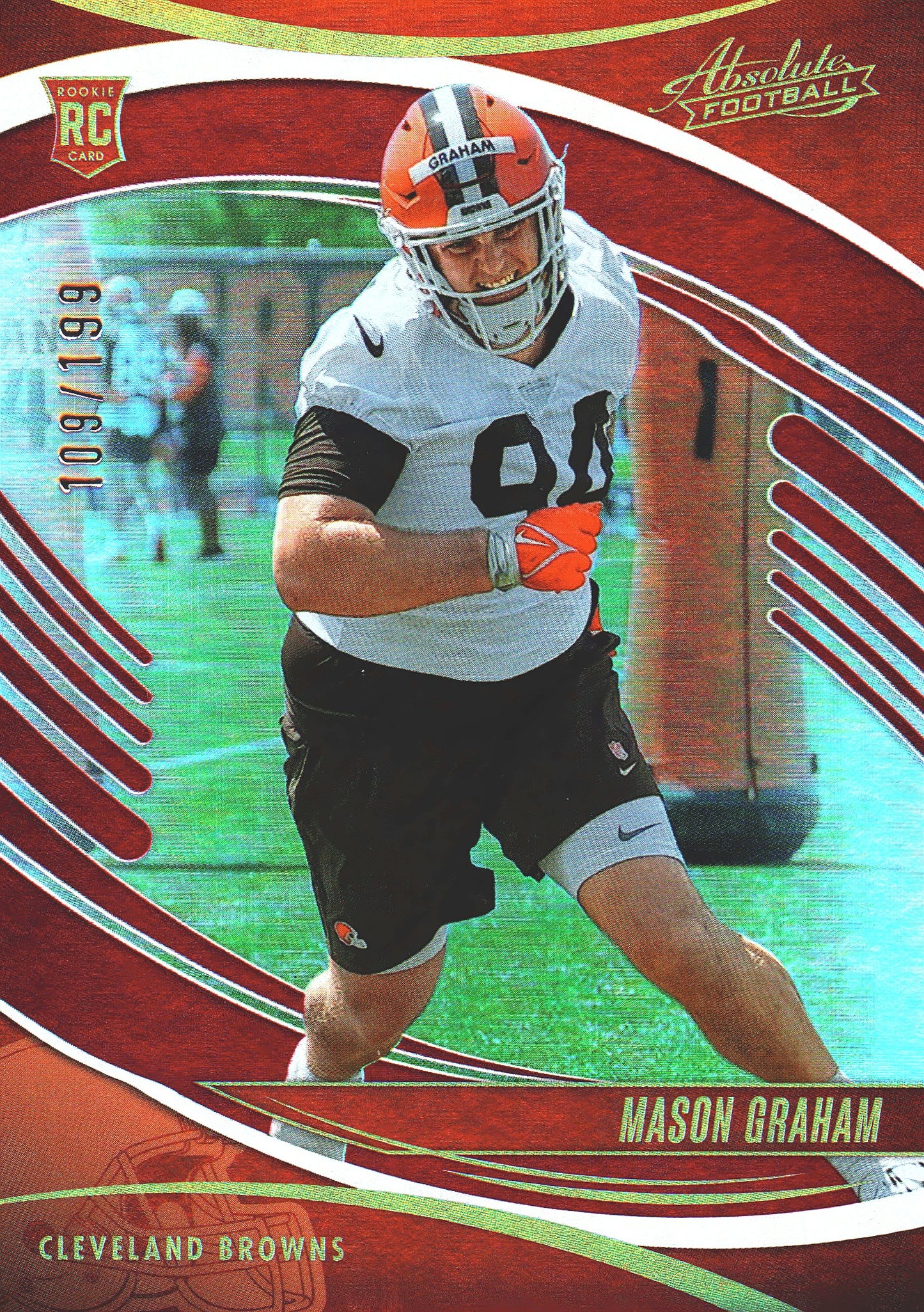 2025 Panini Absolute Hobby Red /199 Mason Graham #156 Cleveland Browns
