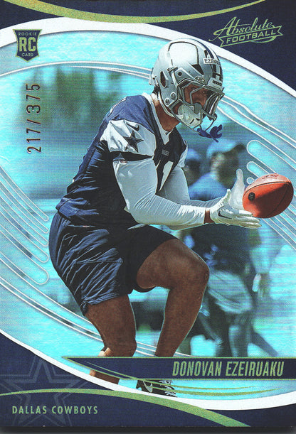 2025 Panini Absolute Hobby Gold /375 Donovan Ezeiruaku #119 Dallas Cowboys