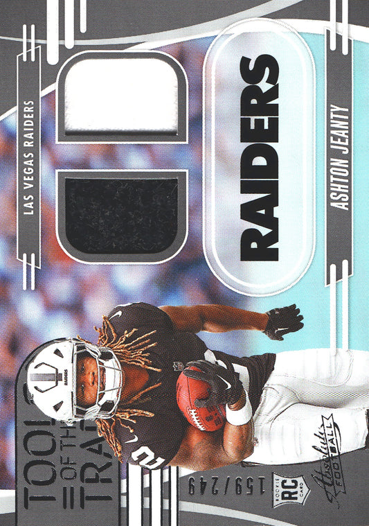 2025 Panini Absolute Dual Patch Ashton Jeanty RC /249 #TTD-AJE Las Vegas Raiders