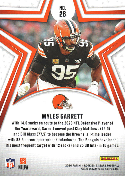 2024 Panini Rookie & Stars Myles Garrett #26 Cleveland Browns