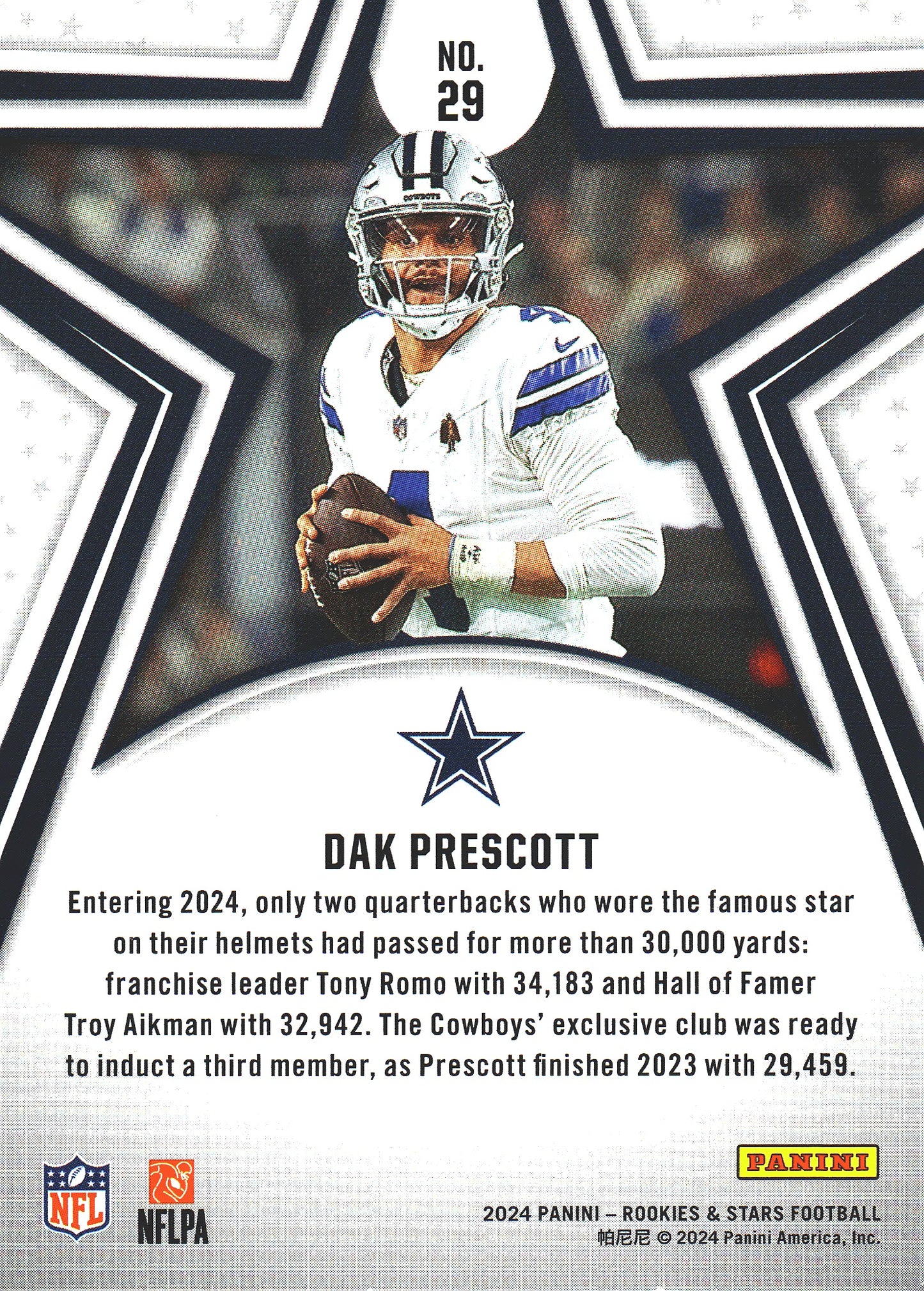 2024 Panini Rookie & Stars Dak Prescott #29 Dallas Cowboys