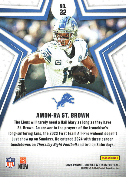 2024 Panini Rookie & Stars Amon-Ra St. Brown #32 Detroit Lions
