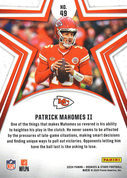 2024 Panini Rookie & Stars Patrick Mahomes II #49 Kansas City Chiefs