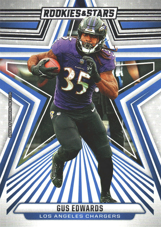 2024 Panini Rookie & Stars Gus Edwards #55 Los Angeles Chargers