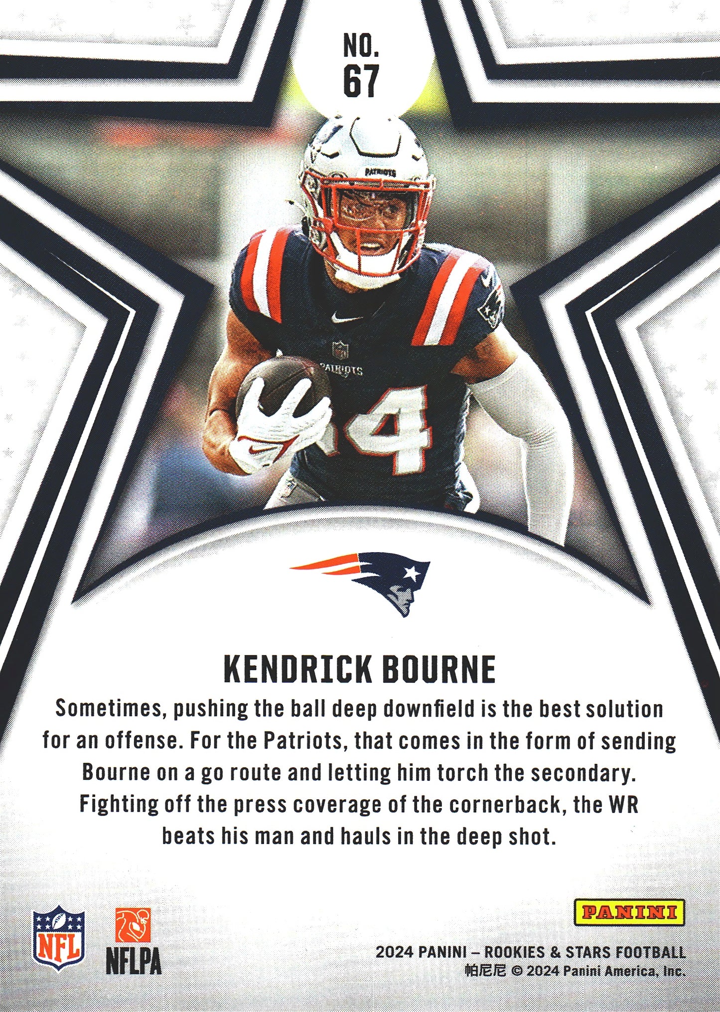 2024 Panini Rookie & Stars Kendrick Bourne #67 New England Patriots