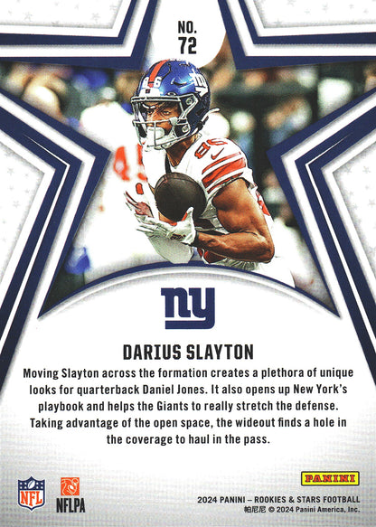 2024 Panini Rookie & Stars Darius Slayton #72 New York Giants