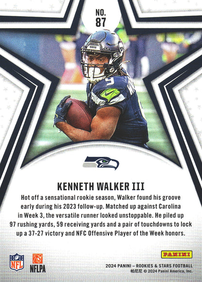 2024 Panini Rookie & Stars Kenneth Walker III #87 Seattle Seahawks