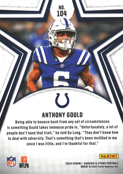 2024 Panini Rookie & Stars Anthony Gould RC #104 Indianapolis Colts