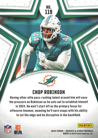 2024 Panini Rookie & Stars Chop Robinson RC #119 Miami Dolphins