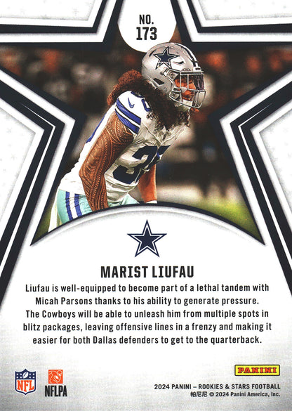 2024 Panini Rookie & Stars Marist Liufau RC #173 Dallas Cowboys