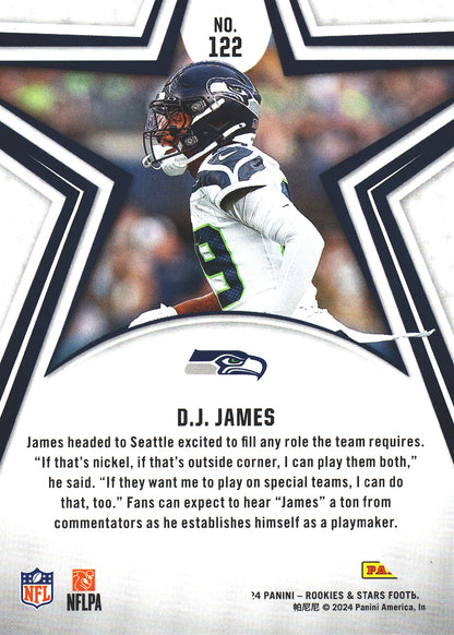 2024 Panini Rookie & Stars DJ James RC #122 Seattle Seahawks