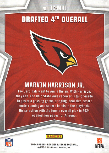 2024 Panini Rookie & Stars Draft Class Marvin Harrison Jr. #DC-MHJ Arizona Cardinals