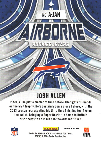 2024 Panini Rookie & Stars Airborne Holo Josh Allen #A-JAN Buffalo Bills