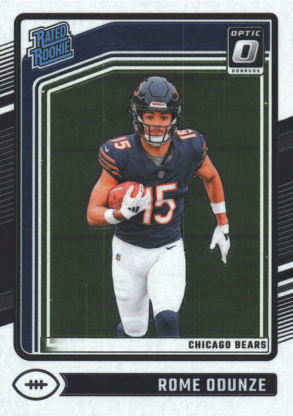2024 Panini Donruss Optic Rated Rookie Rome Odunze RC #286 Chicago Bears