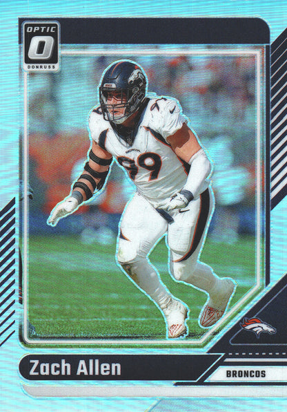 2024 Panini Donruss Optic Silver Holo Zach Allen #61 Denver Broncos