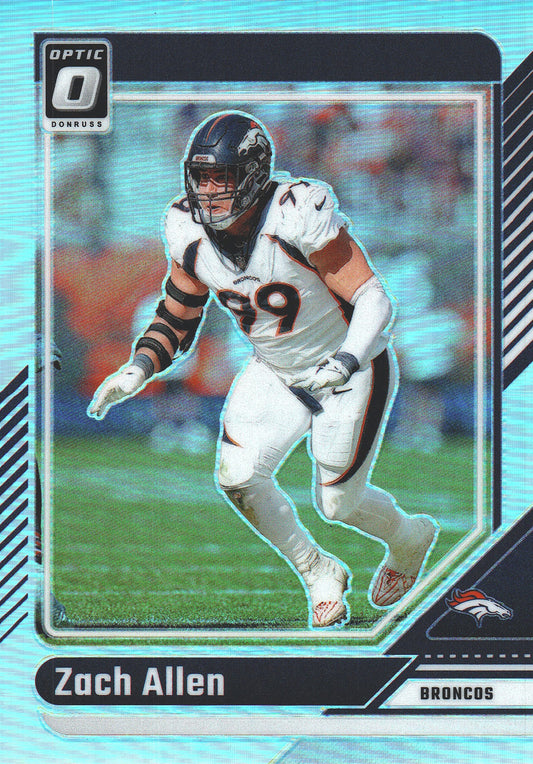 2024 Panini Donruss Optic Silver Holo Zach Allen #61 Denver Broncos