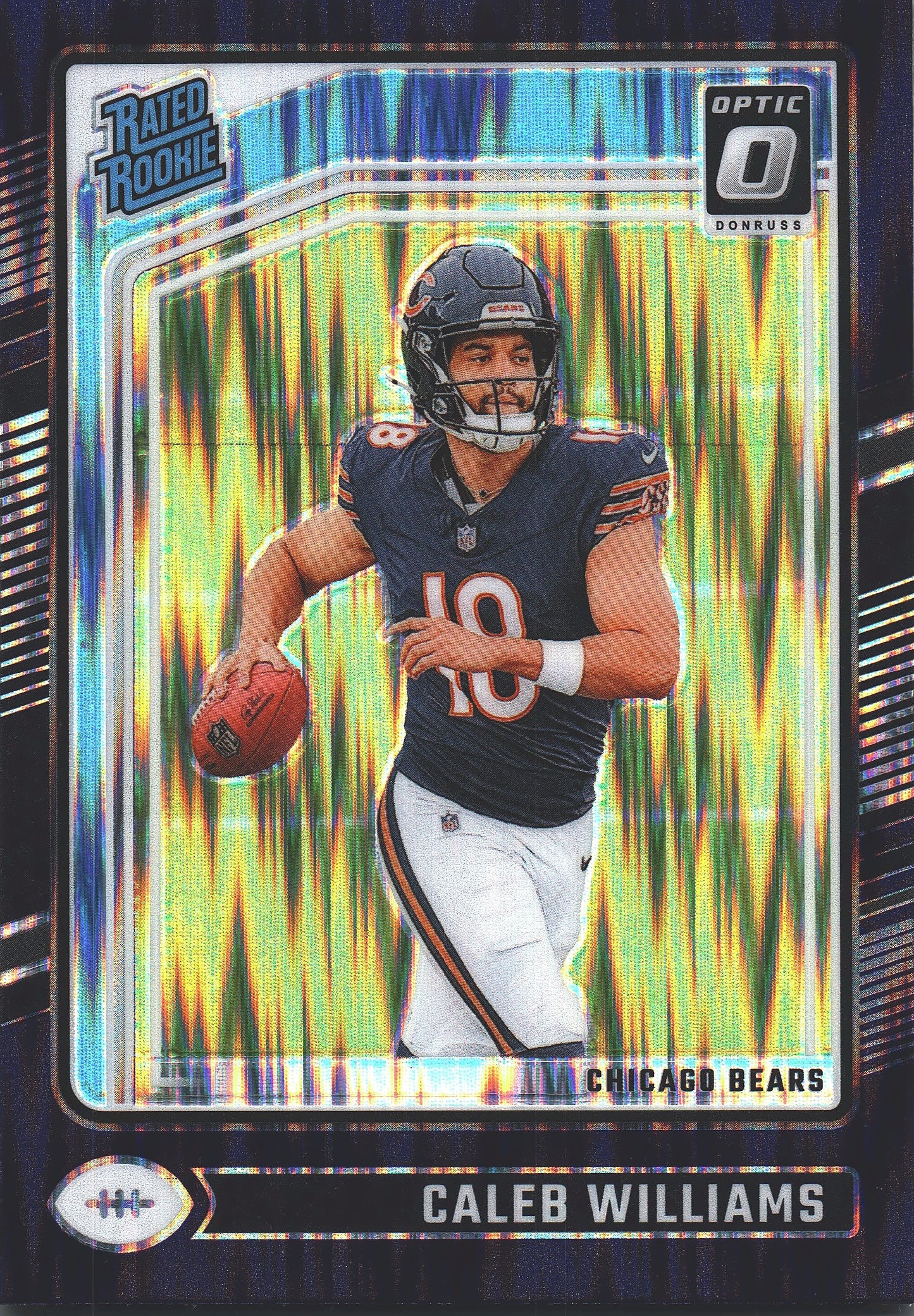 2024 Panini Donruss Optic Rated Rookie Purple Shock Caleb Williams RC #201 Chicago Bears
