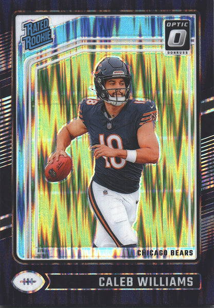 2024 Panini Donruss Optic Rated Rookie Purple Shock Caleb Williams RC #201 Chicago Bears