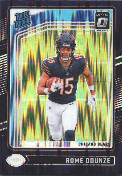 2024 Panini Donruss Optic Rated Rookie Purple Shock Rome Odunze RC #286 Chicago Bears