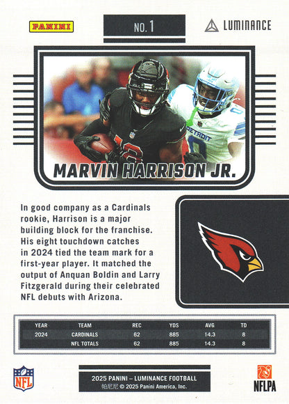 2025 Panini Luminance Marvin Harrison Jr. #1 Arizona Cardinals