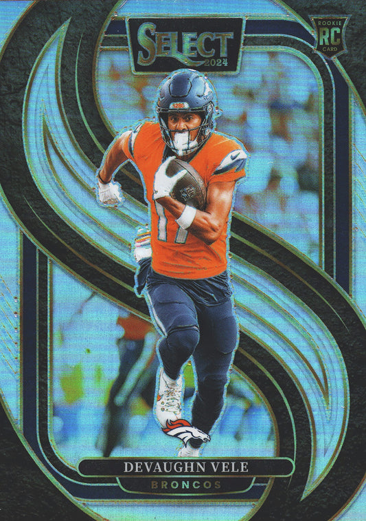 2024 Panini Select Silver Prizm Devaughn Vele RC #150 Denver Broncos