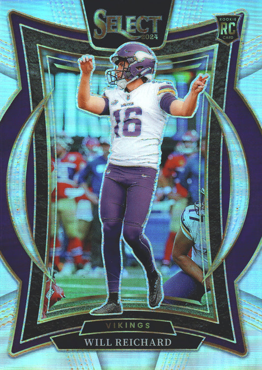 2024 Panini Select Silver Prizm Will Reichard RC #21 Minnesota Vikings