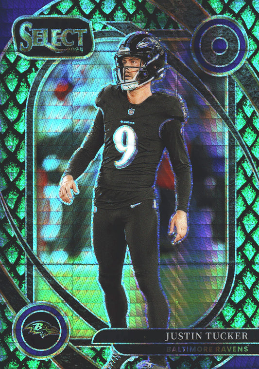 2024 Panini Select Dragon Scale Justin Tucker /81 #274 Baltimore Ravens