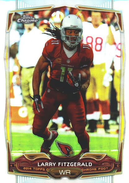 2014 Topps Chrome NFL Larry Fitzgerald Refractor #76 Arizona Cardinals