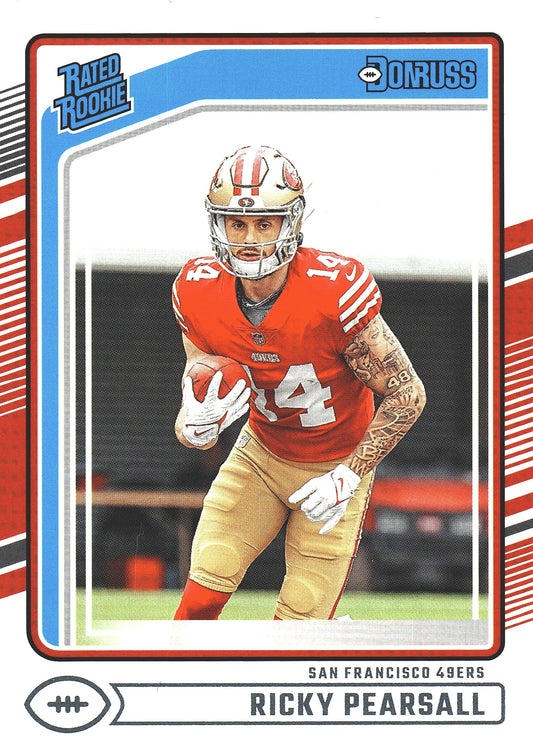 2024 Panini Donruss Rated Rookie Ricky Pearsall RC #318 49ers