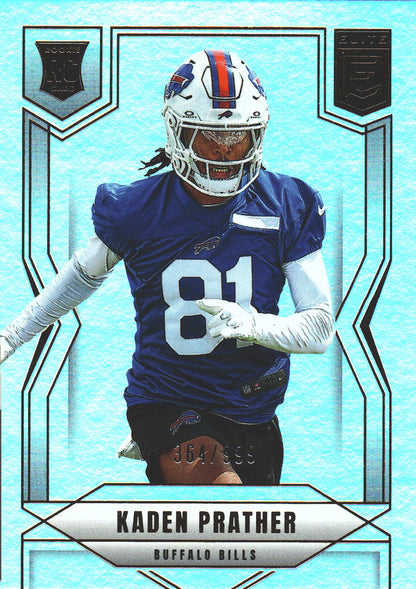 2025 Panini Donruss Elite Kaden Prather RC /999 #122 Bills