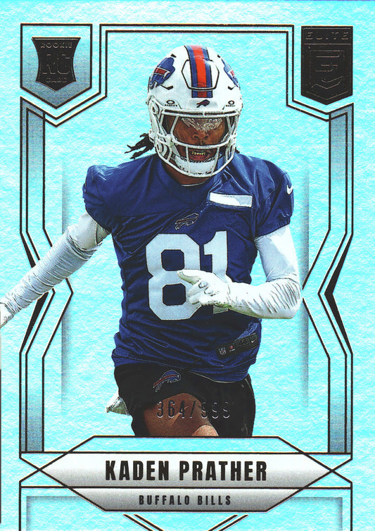 2025 Panini Donruss Elite Kaden Prather RC /999 #122 Bills
