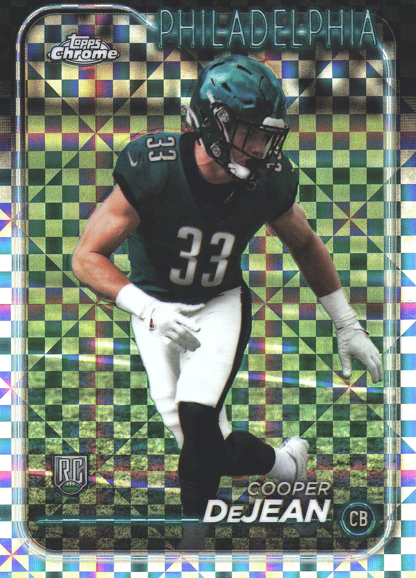 2024 Topps Chrome Cooper DeJean X-Fractor RC #232 Philadelphia Eagles