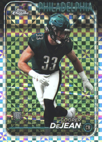 2024 Topps Chrome Cooper DeJean X-Fractor RC #232 Philadelphia Eagles