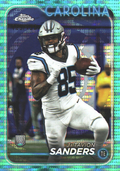 2024 Topps Chrome Ja'Tavion Sanders Aqua Pulsar RC /199 #223 Panthers